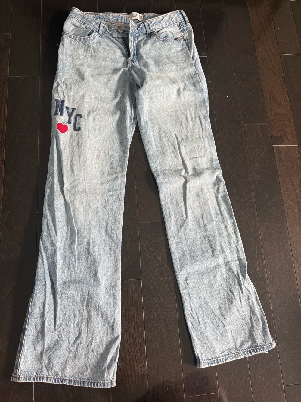 abercrombie kids Light Blue Jeans with NYC Heart Patch